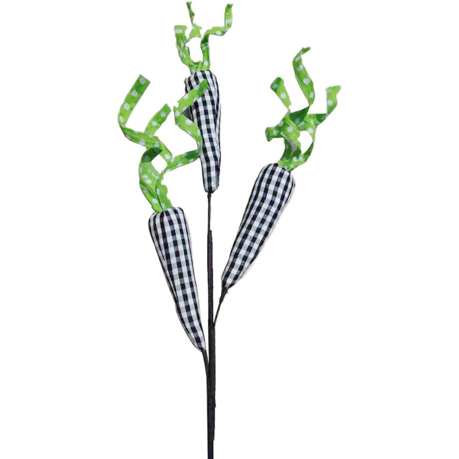 Shop For 29" Checker Carrot Spray: Black/White at Michelle's aDOORable Creations