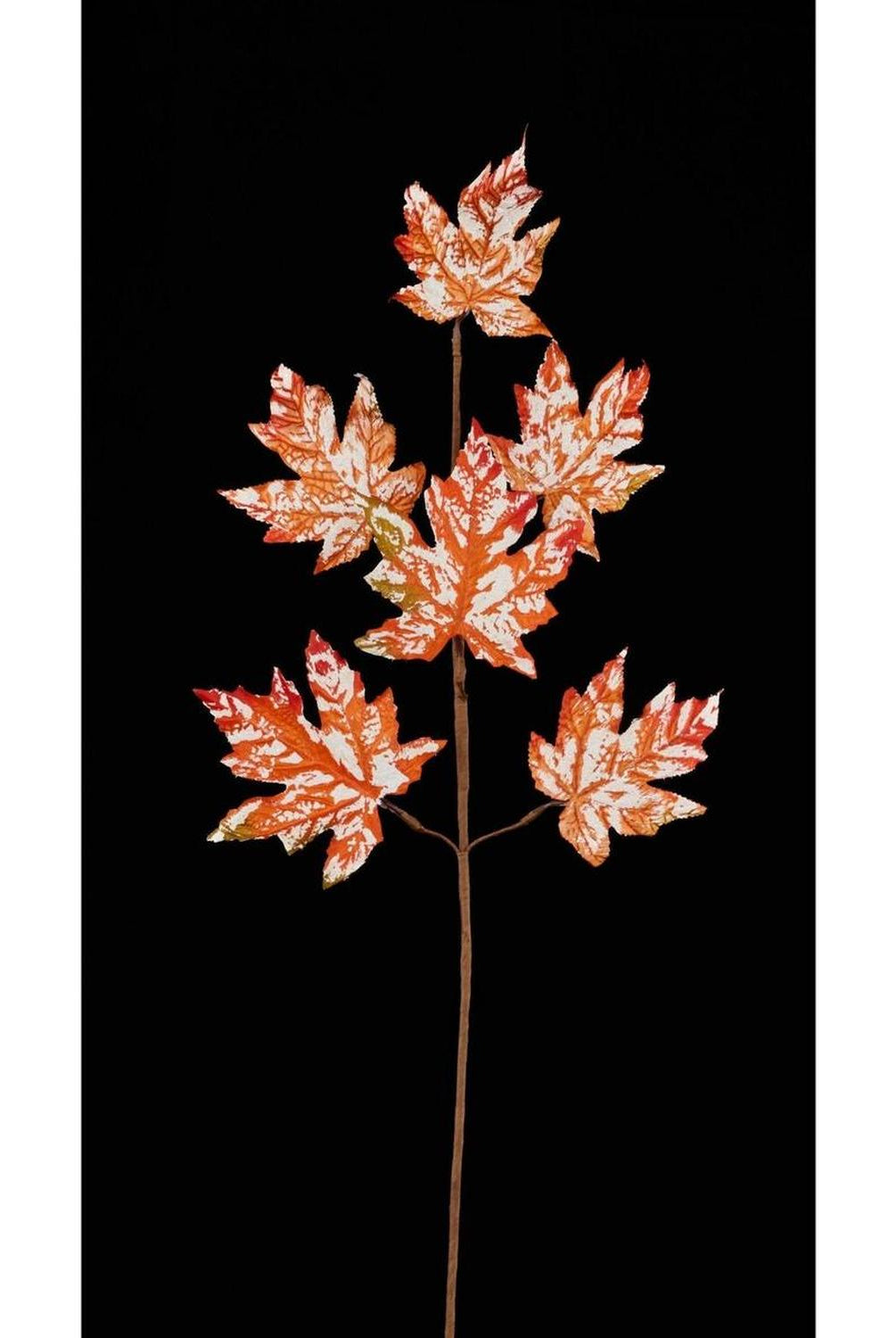 29" Glitter Maple Leaf Spray