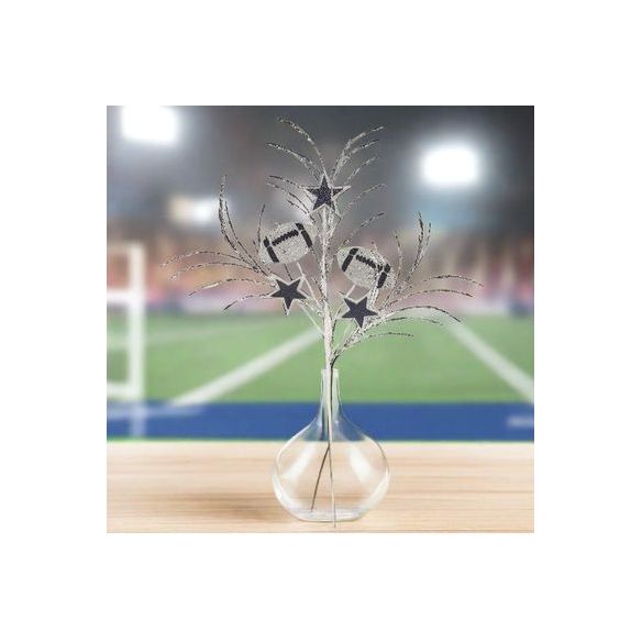 Shop For 29" Glitter Star and Football Pick: Navy Blue & Silver at Michelle's aDOORable Creations