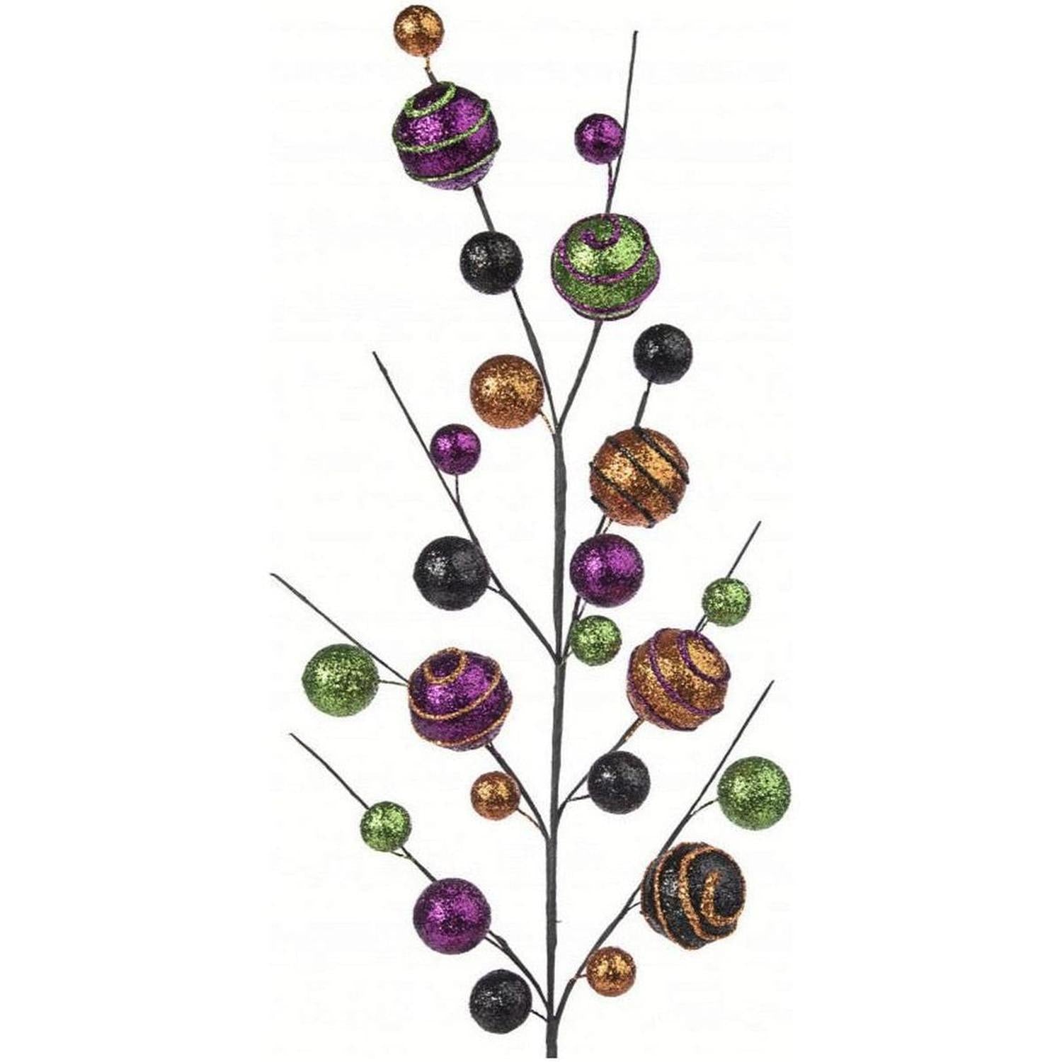 Shop For 29" Whimsical Glittered Ball Spray: Halloween at Michelle's aDOORable Creations