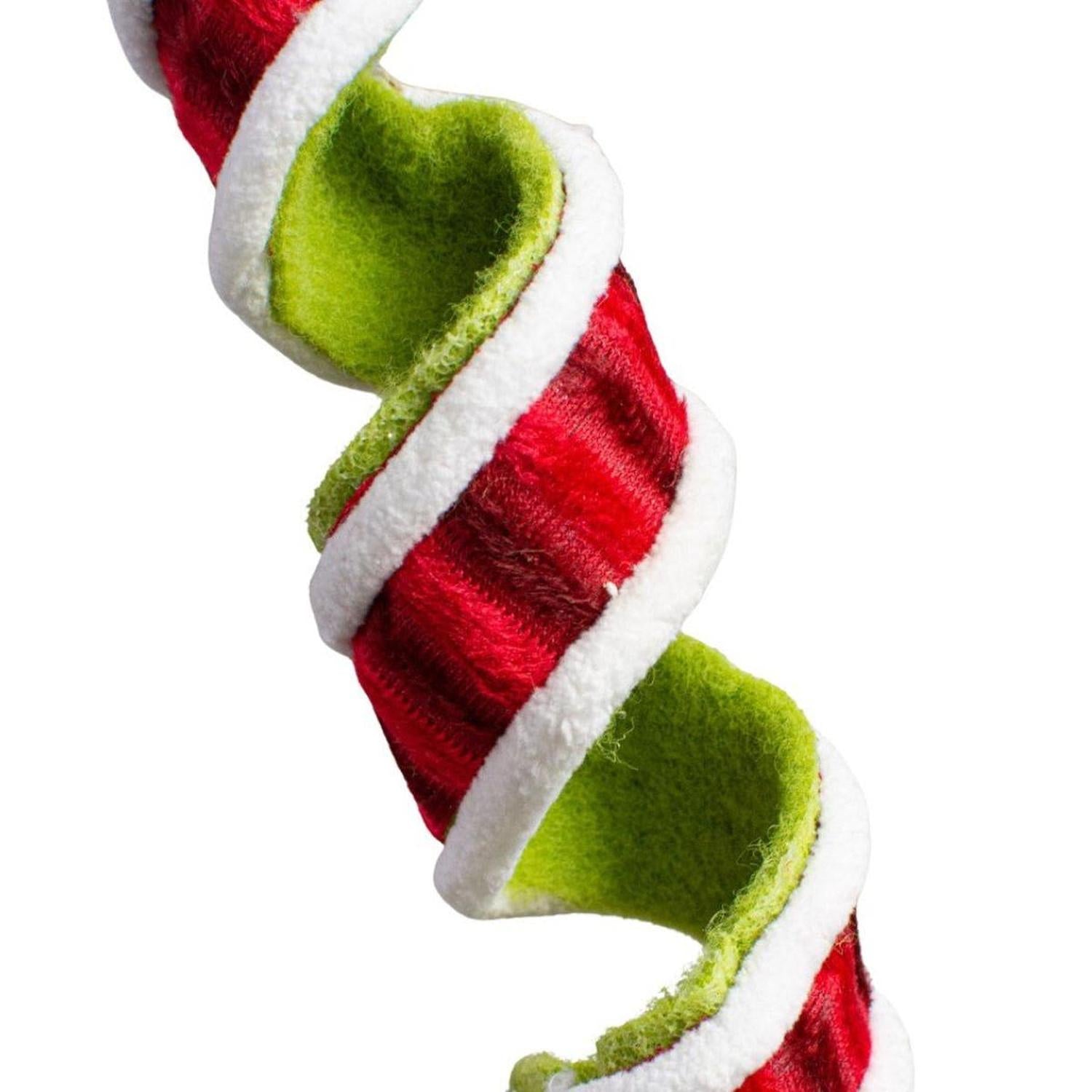 Shop For 30" Fabric Curly Spray: Red & Green at Michelle's aDOORable Creations