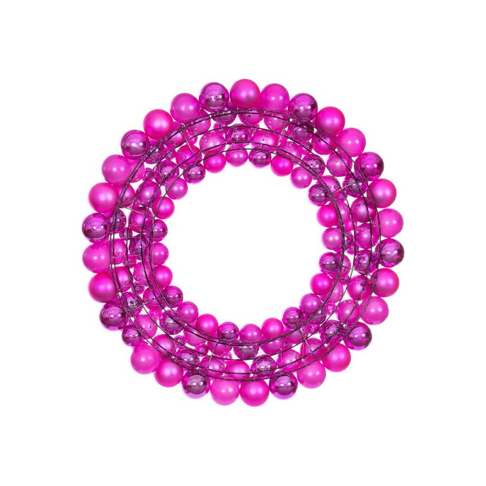 Shop For 30" Hot Pink Ball Wreath at Michelle's aDOORable Creations