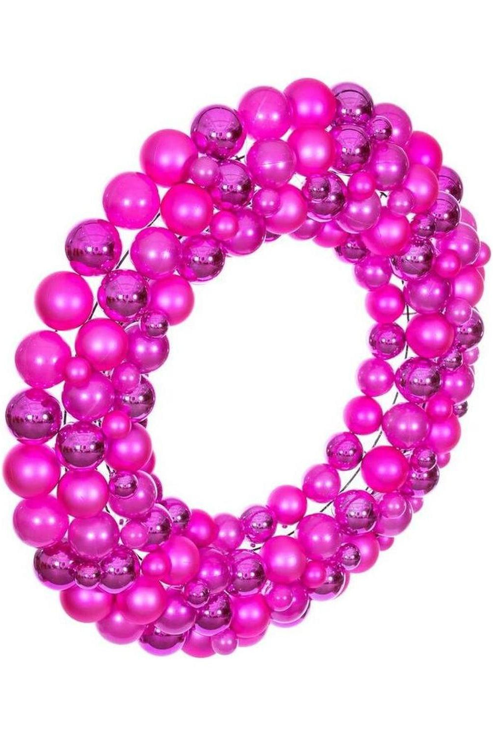 30" Hot Pink Ball Wreath
