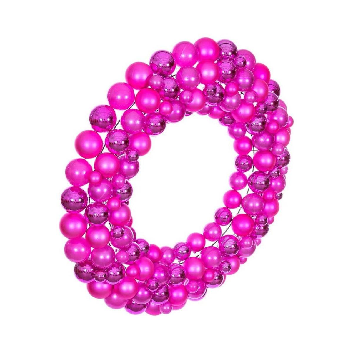 Shop For 30" Hot Pink Ball Wreath at Michelle's aDOORable Creations