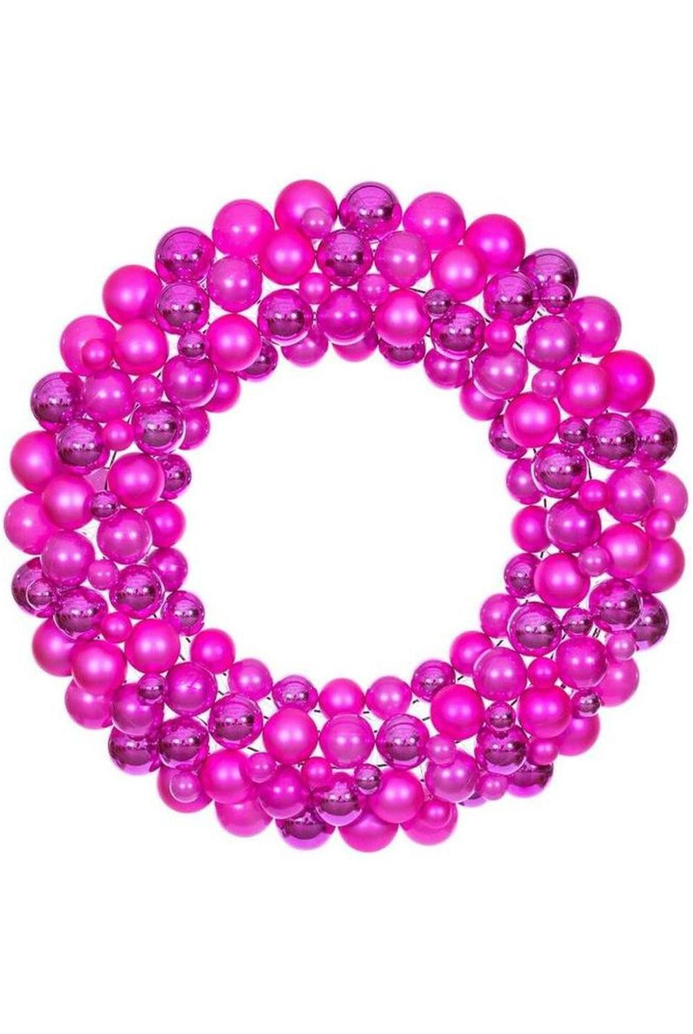 30" Hot Pink Ball Wreath