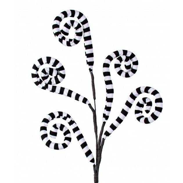 Shop For 30" Ice Fabric Stripe Spiral Spray: Black & White at Michelle's aDOORable Creations