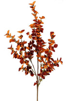33" Foam Eucalyptus Paper Leaf Spray: Orange - Michelle's aDOORable Creations - Sprays and Picks