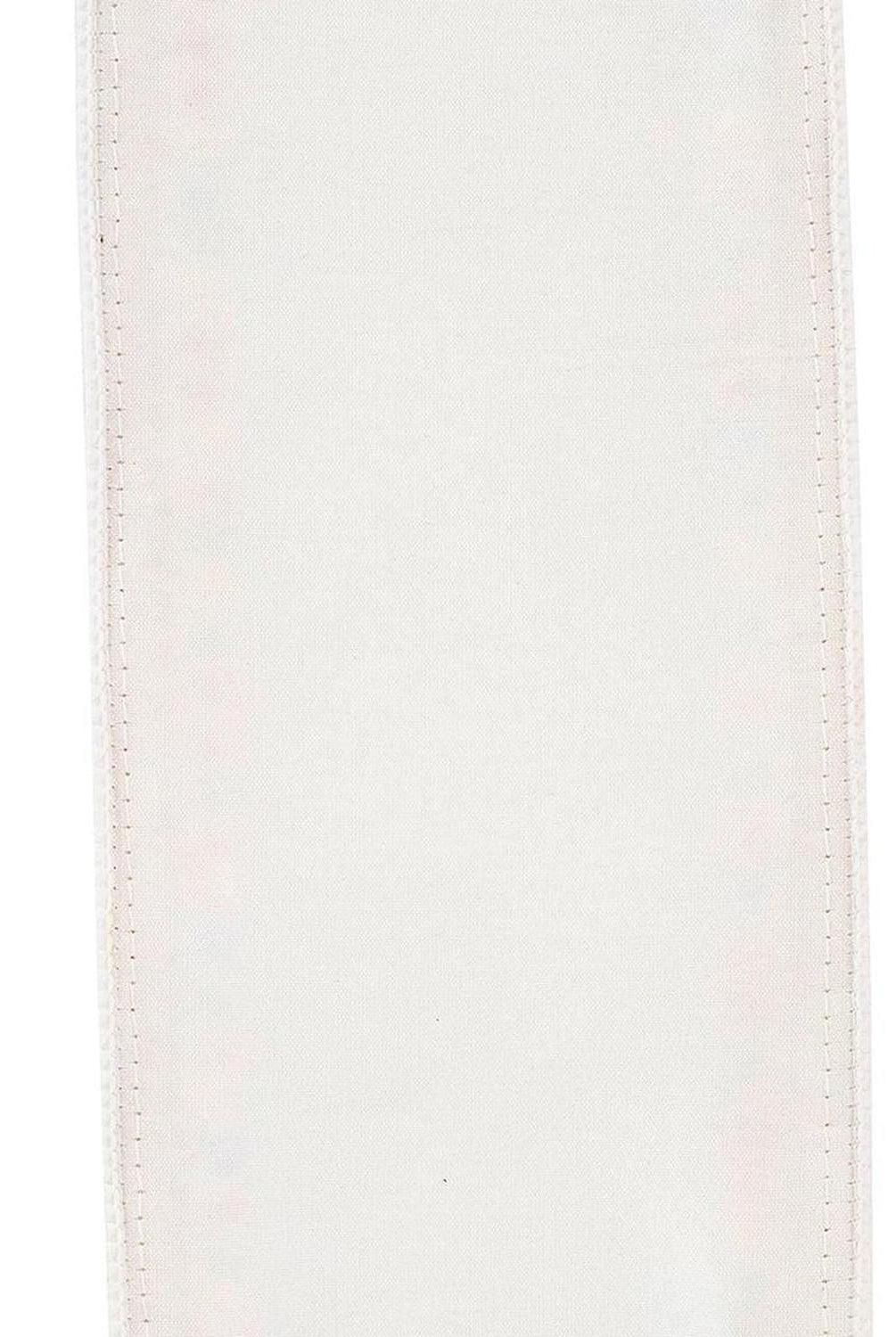 4" Beaded Candy Edge Ribbon: White (5 Yards)