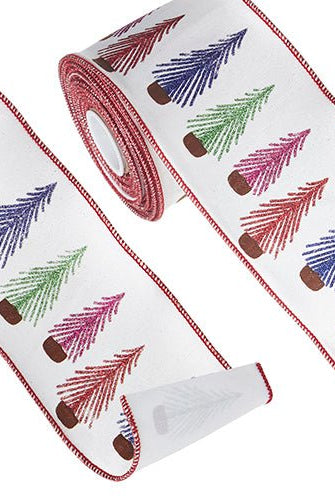 Shop For 4" Bottle Brush Tree Ribbon: Multi (10 Yards) at Michelle's aDOORable Creations