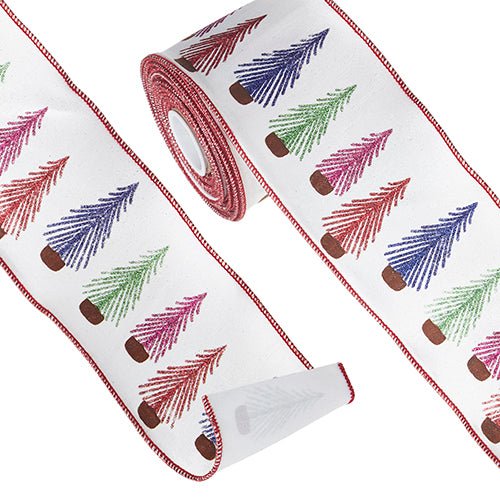Shop For 4" Bottle Brush Tree Ribbon: Multi (10 Yards) at Michelle's aDOORable Creations