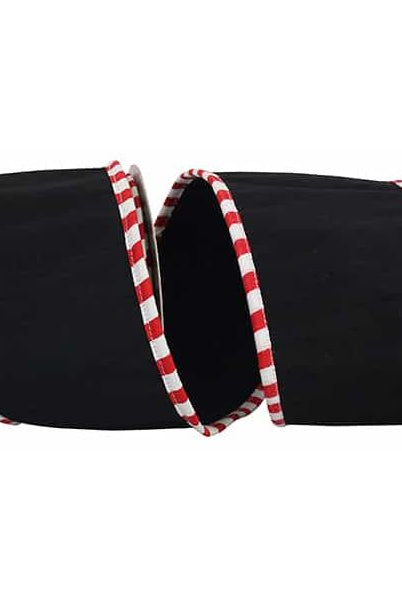 Shop For 4" Candy Cane Edge Ribbon: Black (5 Yards) at Michelle's aDOORable Creations