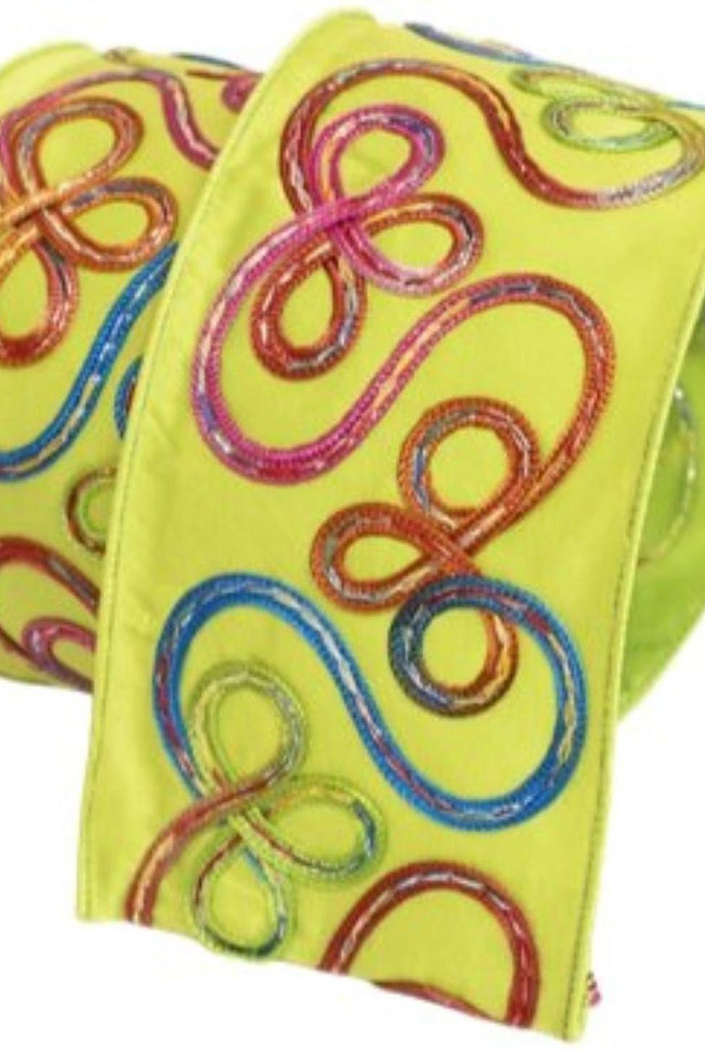 4" Candy Loop Ribbon: Lime Green (10 Yards)