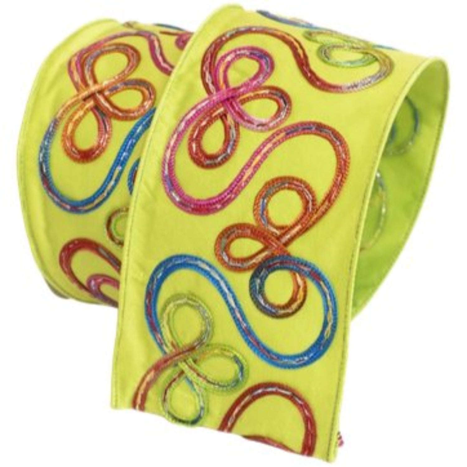 Shop For 4" Candy Loop Ribbon: Lime Green (10 Yards) at Michelle's aDOORable Creations