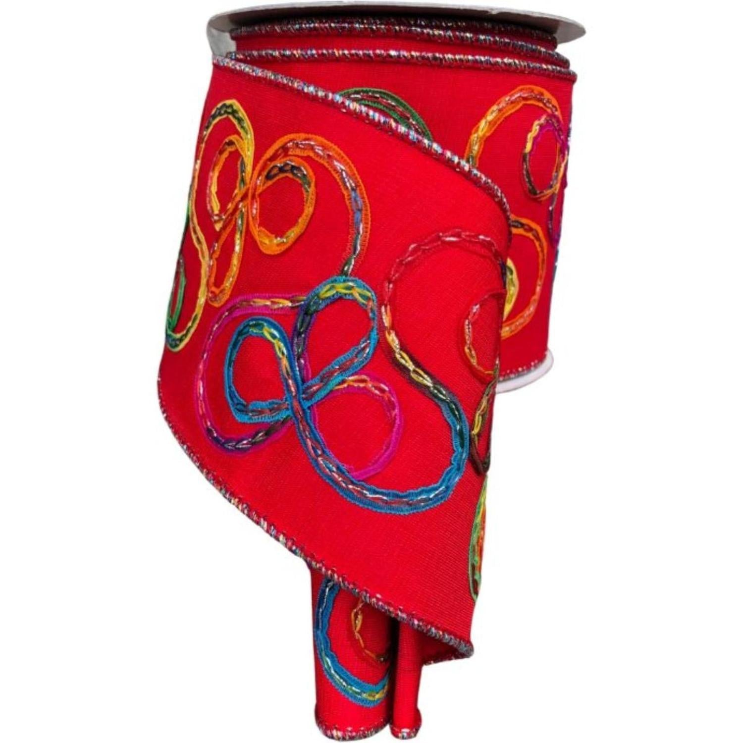 Shop For 4" Candy Loop Ribbon: Red (10 Yards) at Michelle's aDOORable Creations