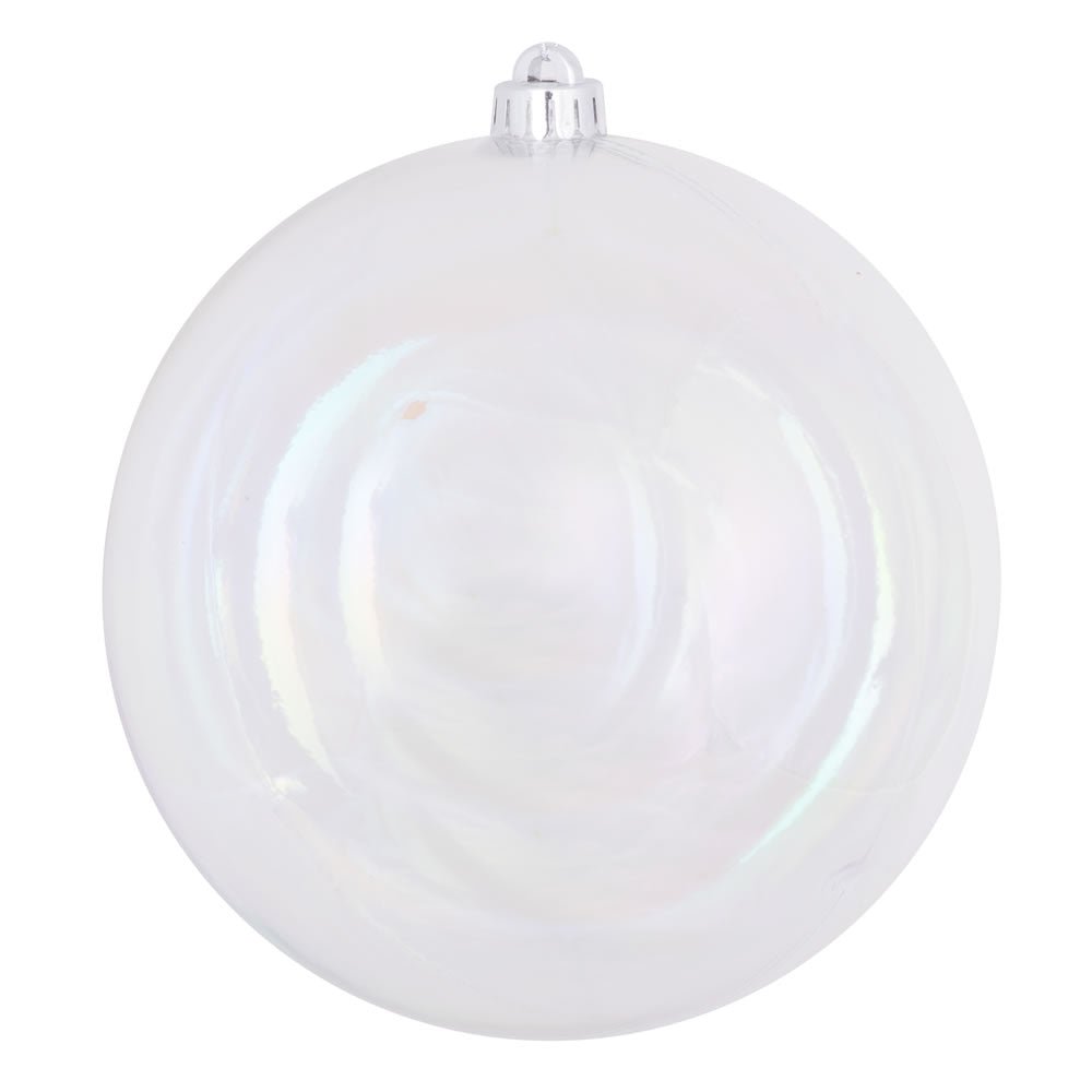 Shop For 4" Clear Iridescent Ball Ornament (Set of 6) at Michelle's aDOORable Creations