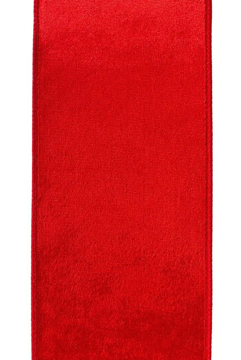 Shop For 4" Designer Plush Velvet Elite Ribbon: Red (5 Yards) at Michelle's aDOORable Creations
