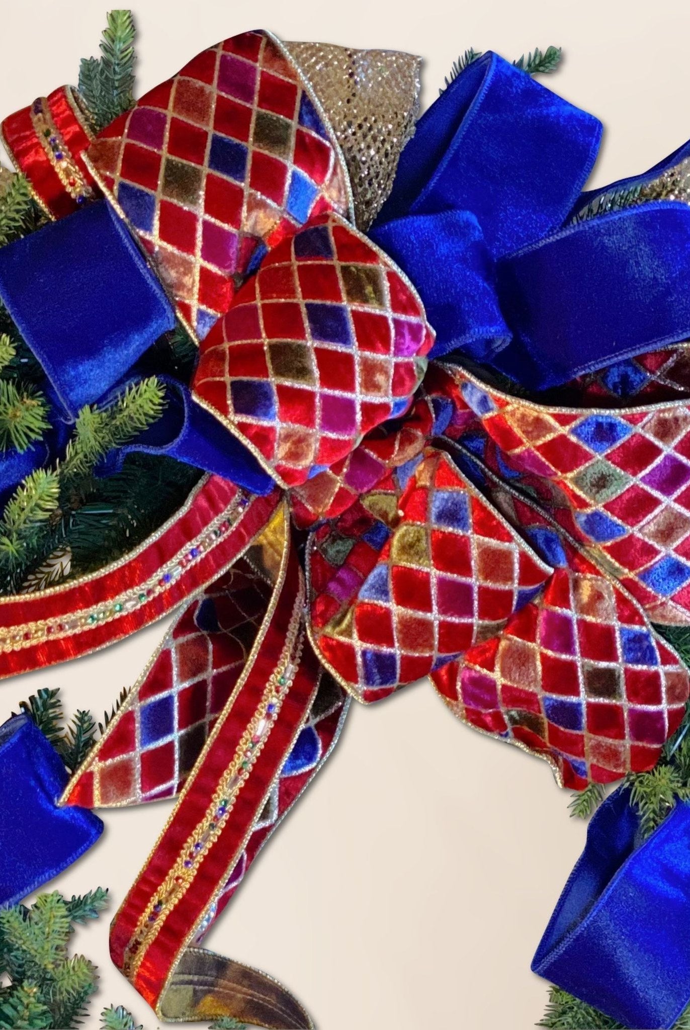 Shop For 4" Diamond Velvet Jewel Deluxe Ribbon: Wine (5 Yards) at Michelle's aDOORable Creations