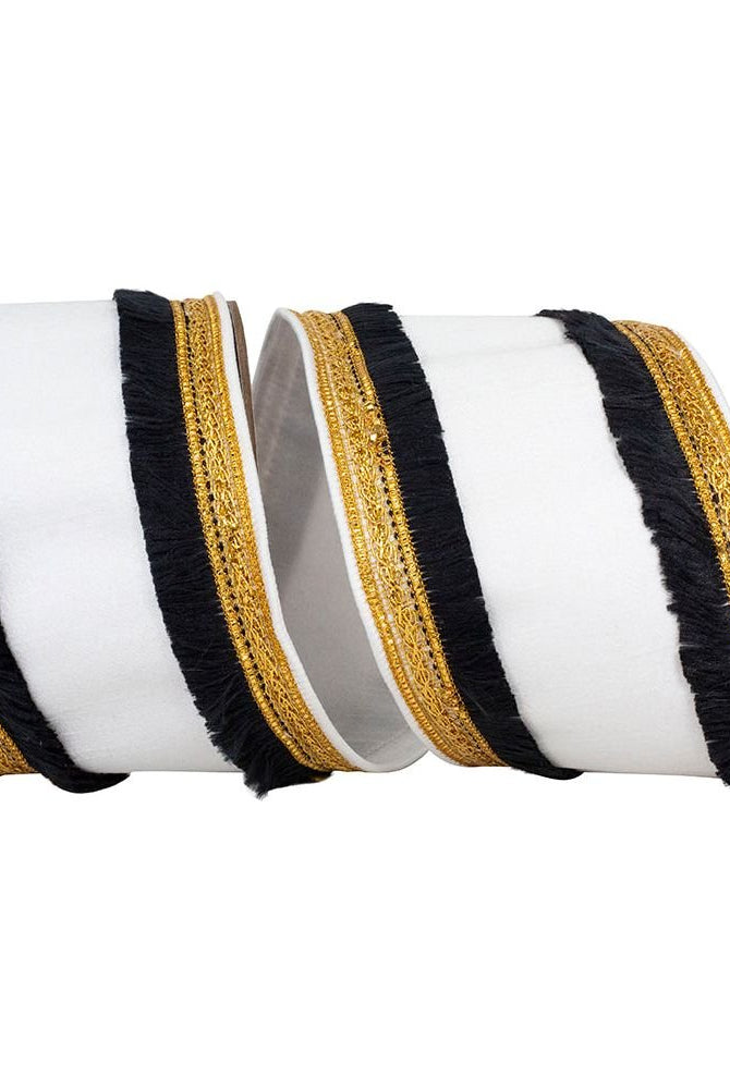 Shop For 4" Dupioni Fringe Edge Ribbon: White (5 Yards) at Michelle's aDOORable Creations