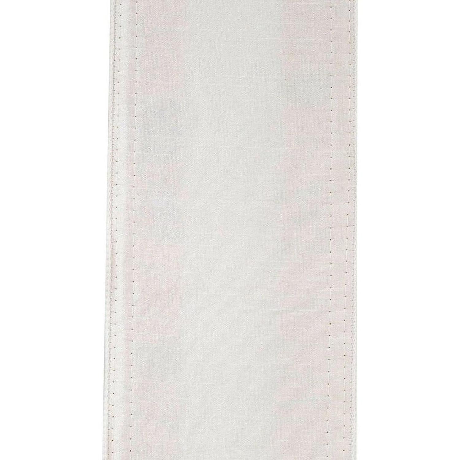 4" Dupioni Multi Fringe Edge Ribbon: White (5 Yards)