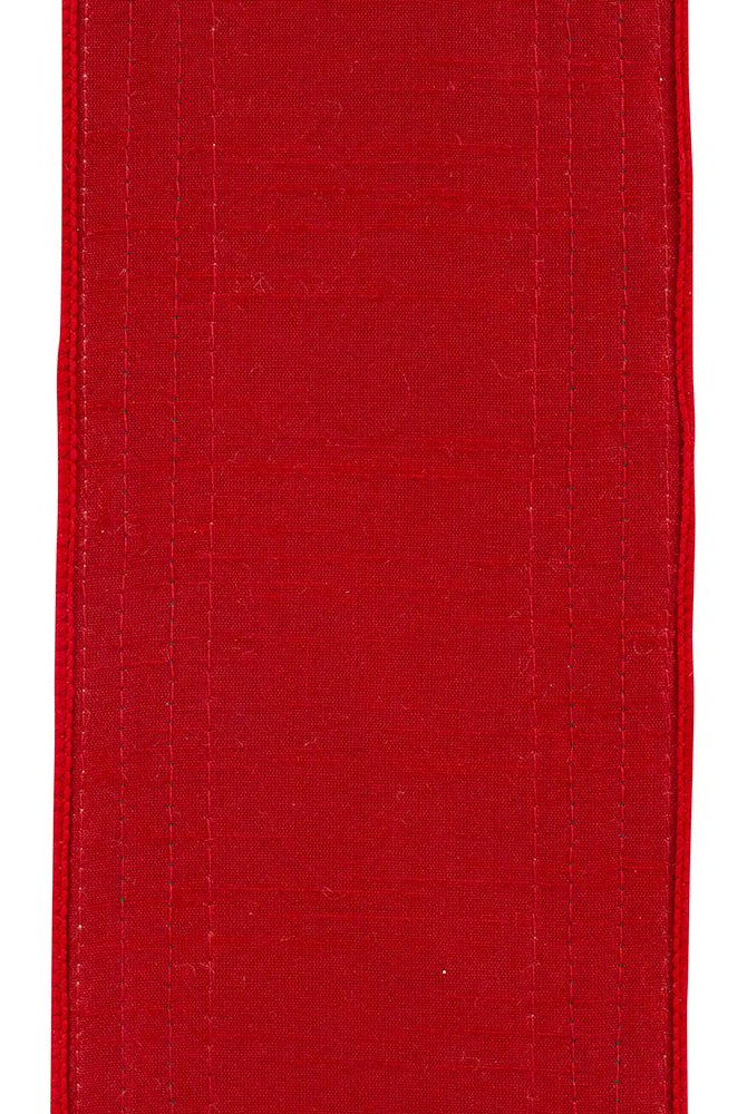 Shop For 4" Dupioni Regalia Glitter Edge Ribbon: Red (5 Yards) at Michelle's aDOORable Creations