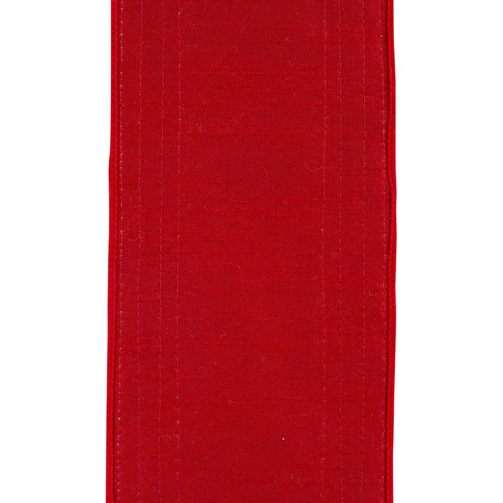 Shop For 4" Dupioni Regalia Glitter Edge Ribbon: Red (5 Yards) at Michelle's aDOORable Creations