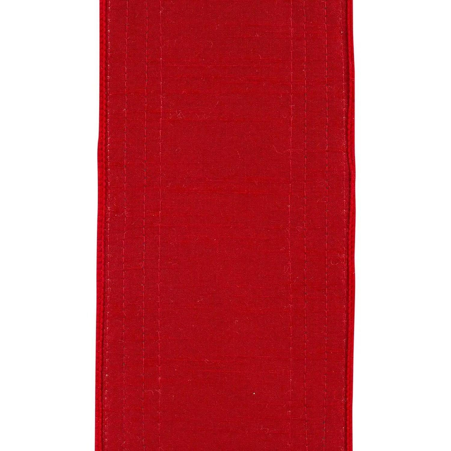 Shop For 4" Dupioni Regalia Glitter Edge Ribbon: Red (5 Yards) at Michelle's aDOORable Creations