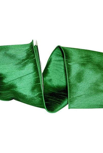 Shop For 4" Dupioni Supreme Ribbon: Emerald Green (10 Yards) at Michelle's aDOORable Creations