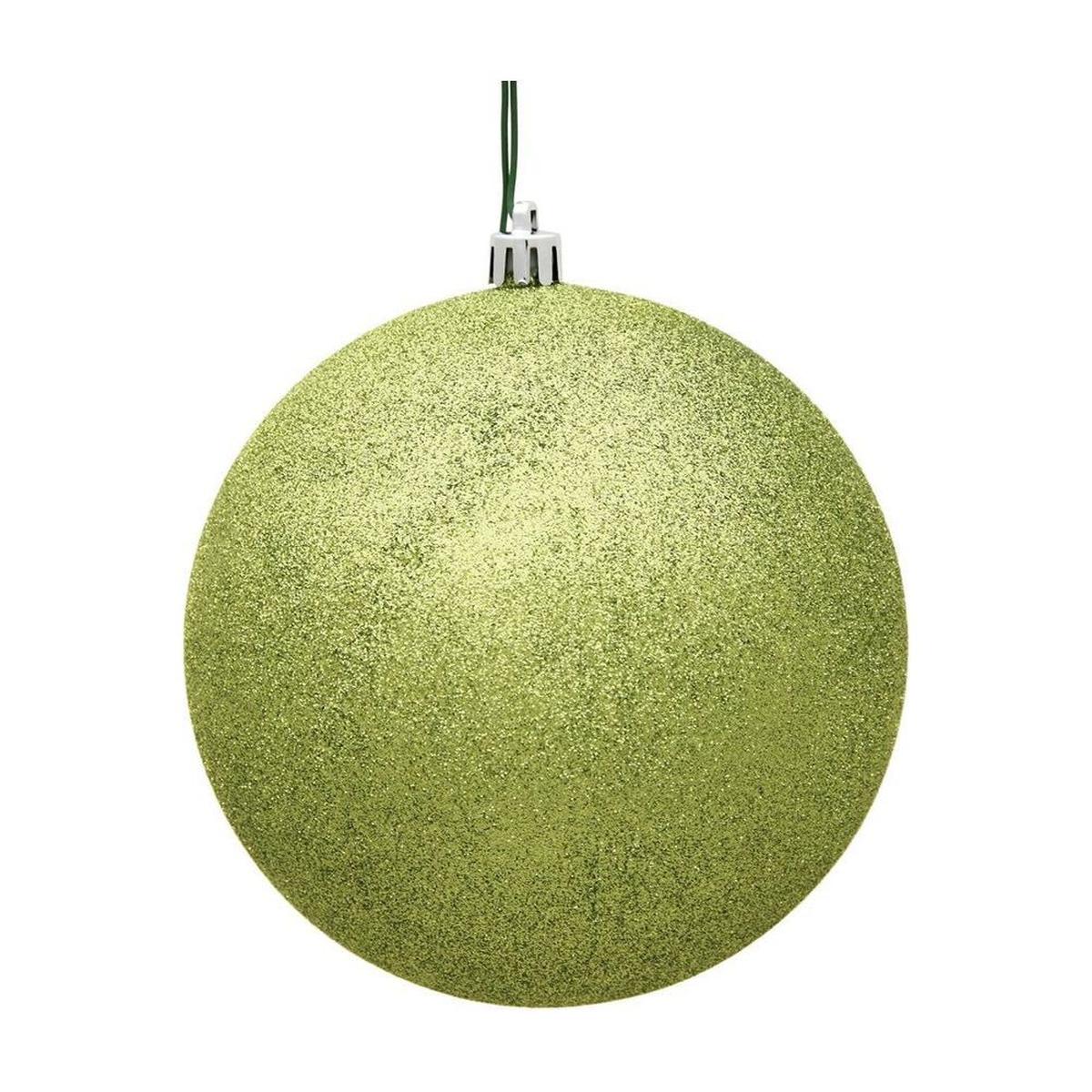 Shop For 4" Glitter Lime Green Ball Christmas Ornament (6 pack) at Michelle's aDOORable Creations