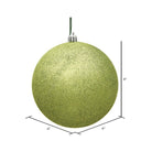 Shop For 4" Glitter Lime Green Ball Christmas Ornament (6 pack) at Michelle's aDOORable Creations