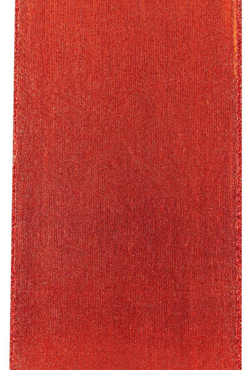 4" Glitter Metallic Shiny Back Ribbon: Red (10 Yards)