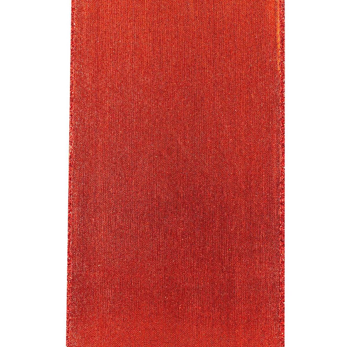 Shop For 4" Glitter Metallic Shiny Back Ribbon: Red (10 Yards) at Michelle's aDOORable Creations