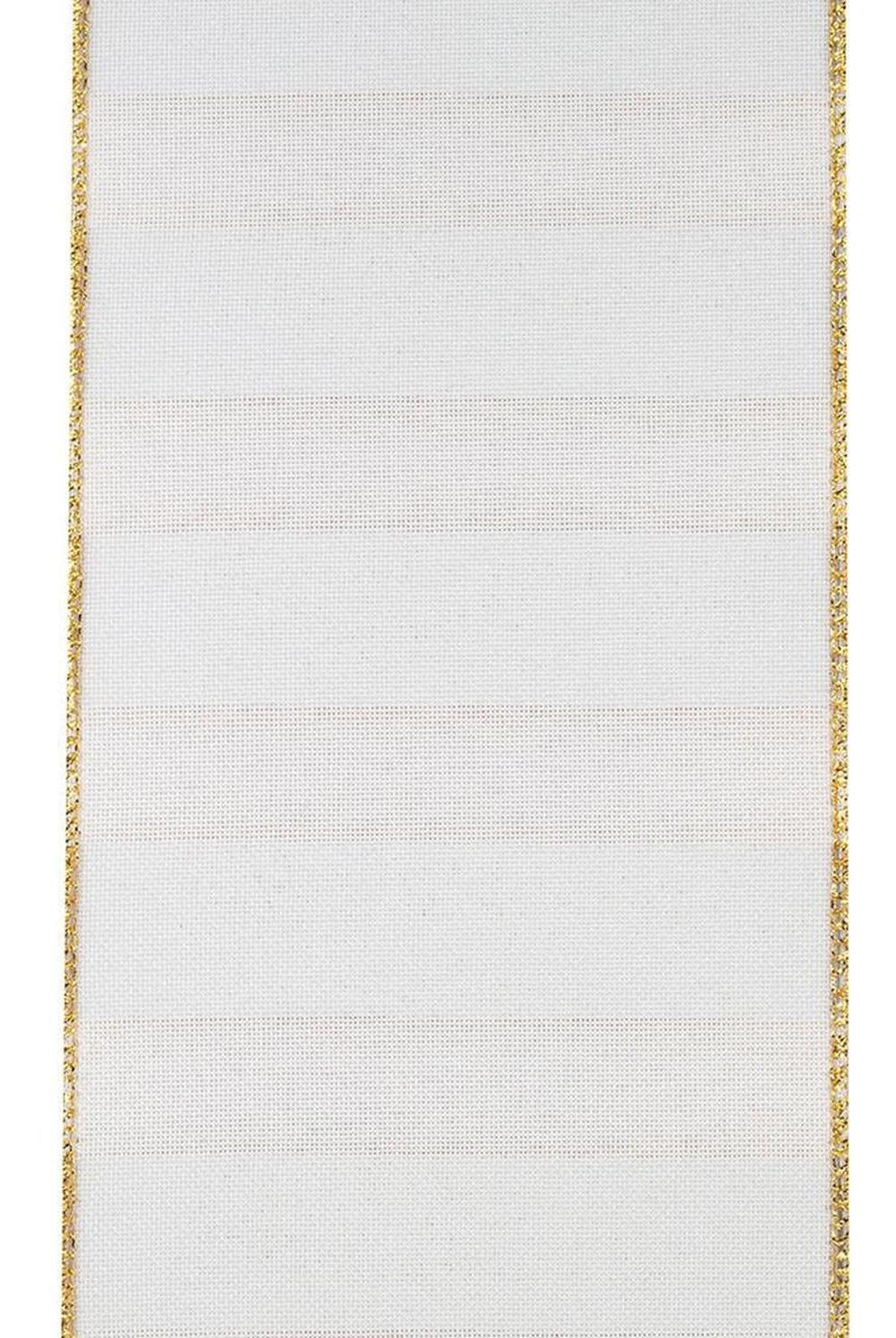 Shop For 4" Gold Bar Metallic Linen Ribbon: Gold (10 Yards) at Michelle's aDOORable Creations