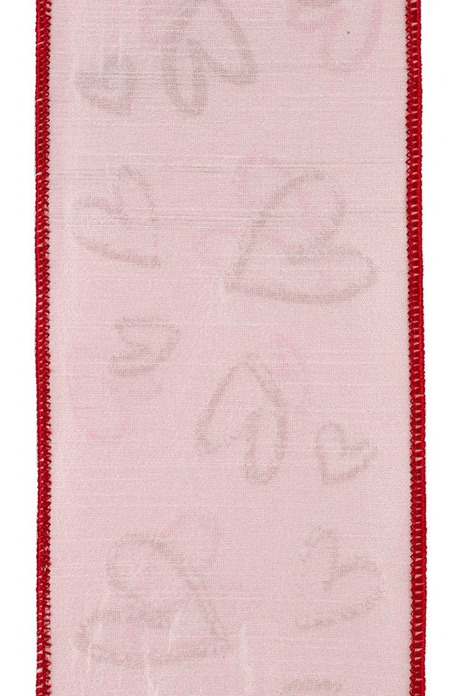 Shop For 4" Hearts Tangle Dupioni Ribbon: Pink (5 Yards) at Michelle's aDOORable Creations