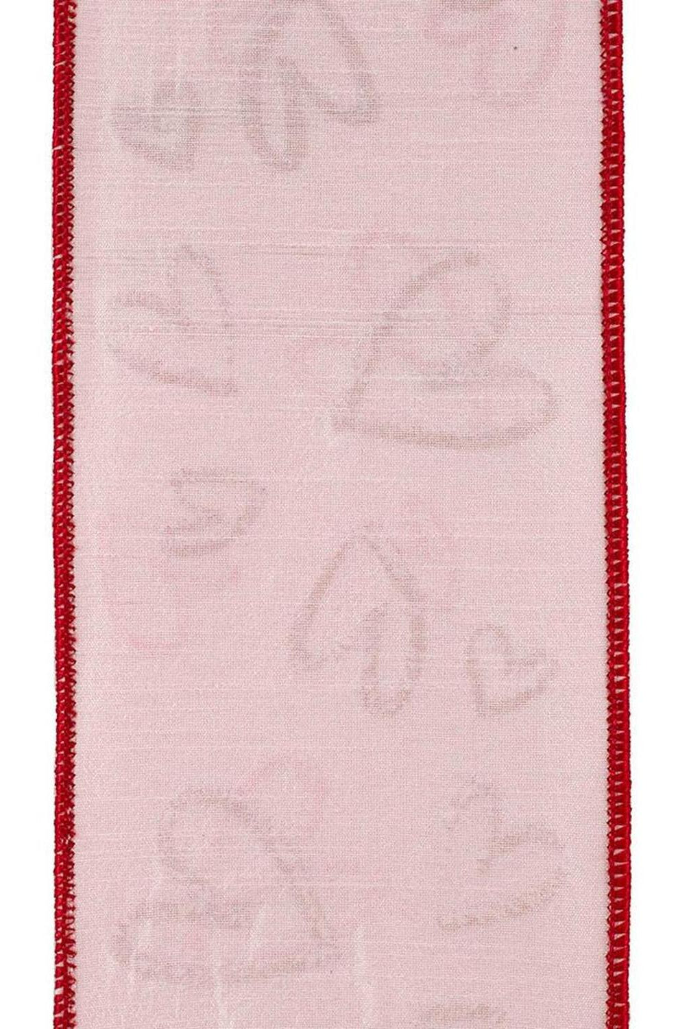 4" Hearts Tangle Dupioni Ribbon: Pink (5 Yards)