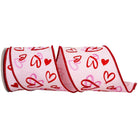 Shop For 4" Hearts Tangle Dupioni Ribbon: Pink (5 Yards) at Michelle's aDOORable Creations