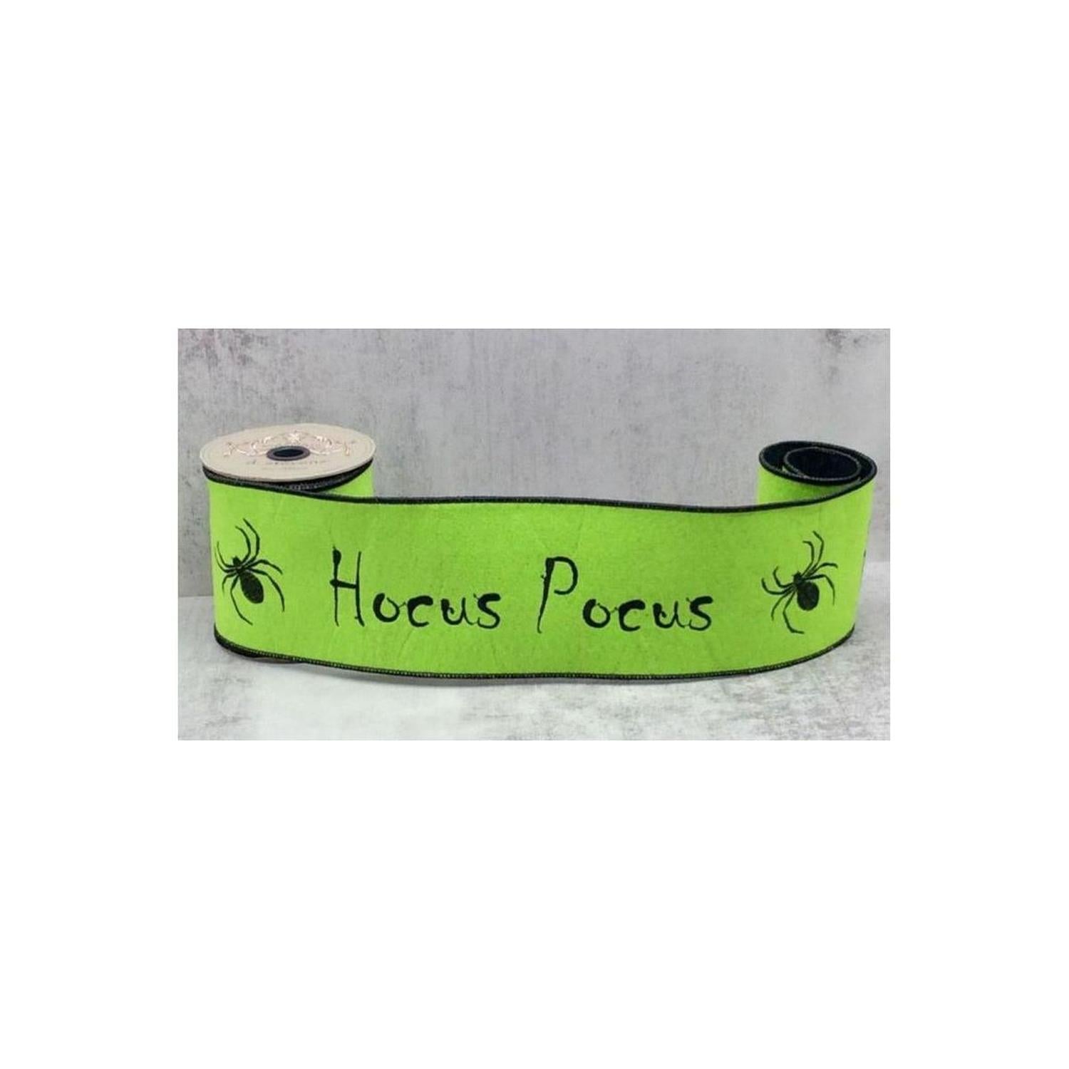 Shop For 4" Hocus Pocus Felt Ribbon: Lime Green (5 Yards) at Michelle's aDOORable Creations