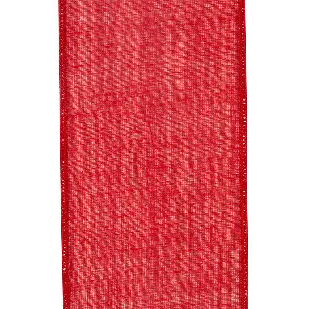 Shop For 4" Horizontal Striped Canvas Ribbon: Red (5 Yards) at Michelle's aDOORable Creations