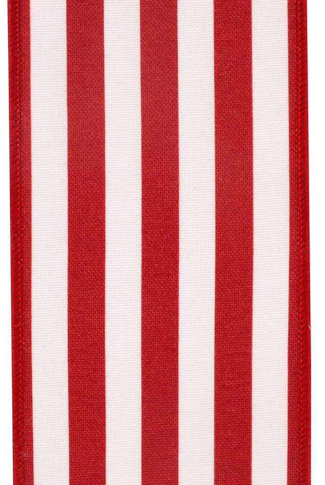 Shop For 4" Horizontal Striped Canvas Ribbon: Red (5 Yards) at Michelle's aDOORable Creations