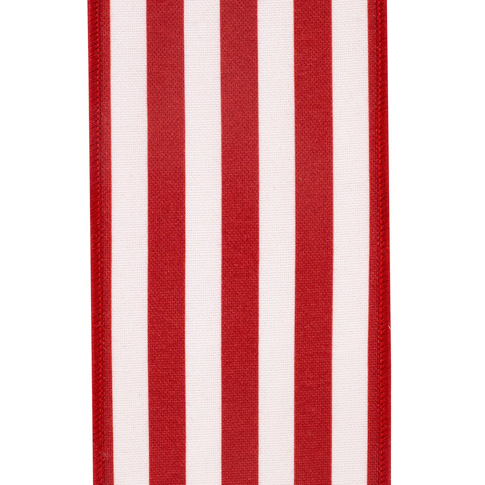 Shop For 4" Horizontal Striped Canvas Ribbon: Red (5 Yards) at Michelle's aDOORable Creations