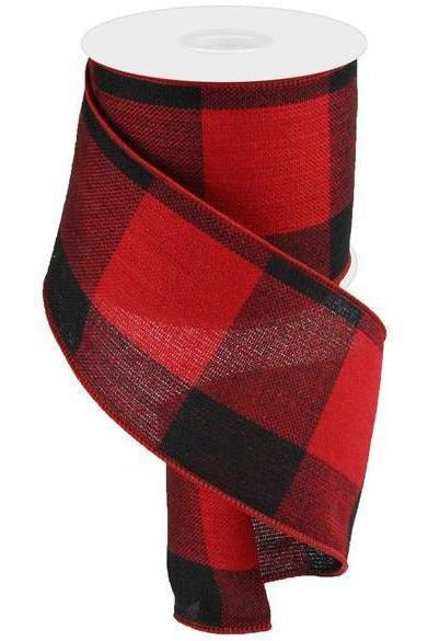 Shop For 4" Large Plaid Checks: Red & Black (10 Yards) at Michelle's aDOORable Creations