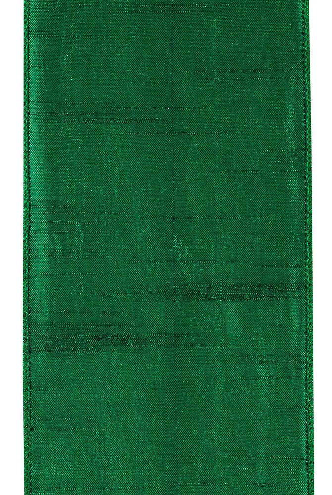 Shop For 4" Metallic Dupioni Texture Ribbon: Forest Green (10 Yards) at Michelle's aDOORable Creations