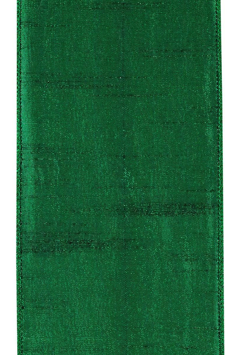 Shop For 4" Metallic Dupioni Texture Ribbon: Forest Green (10 Yards) at Michelle's aDOORable Creations