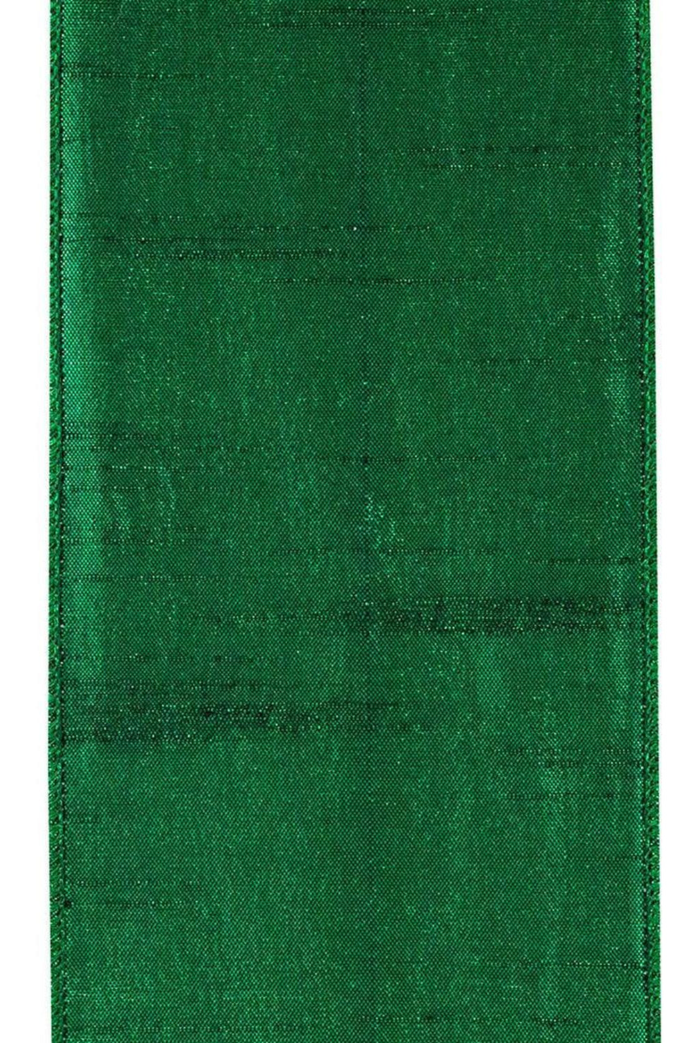 Shop For 4" Metallic Dupioni Texture Ribbon: Forest Green (10 Yards) at Michelle's aDOORable Creations