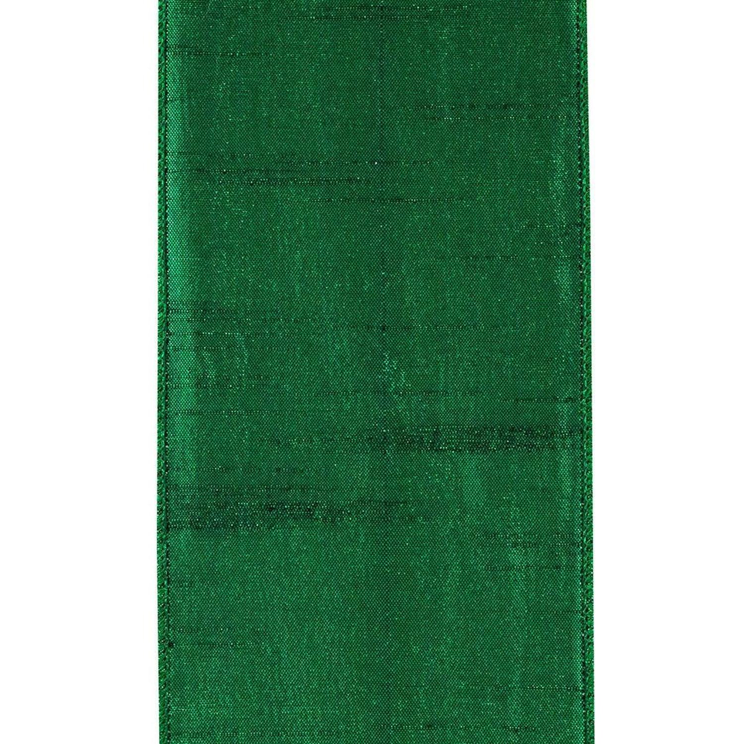 Shop For 4" Metallic Dupioni Texture Ribbon: Forest Green (10 Yards) at Michelle's aDOORable Creations