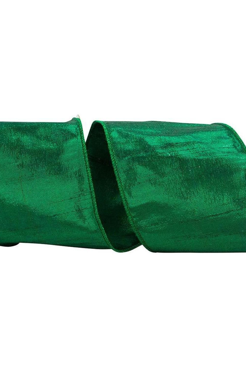 Shop For 4" Metallic Dupioni Texture Ribbon: Forest Green (10 Yards) at Michelle's aDOORable Creations