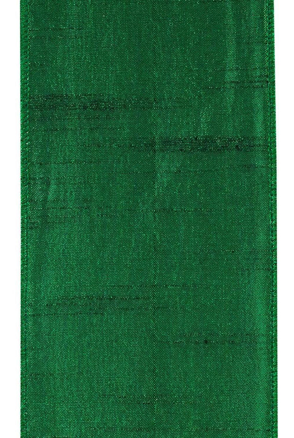 Shop For 4" Metallic Dupioni Texture Ribbon: Forest Green (10 Yards) at Michelle's aDOORable Creations
