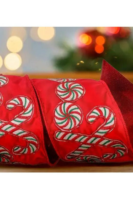 Shop For 4" Peppermint Candies Disc Ribbon (5 Yards) at Michelle's aDOORable Creations
