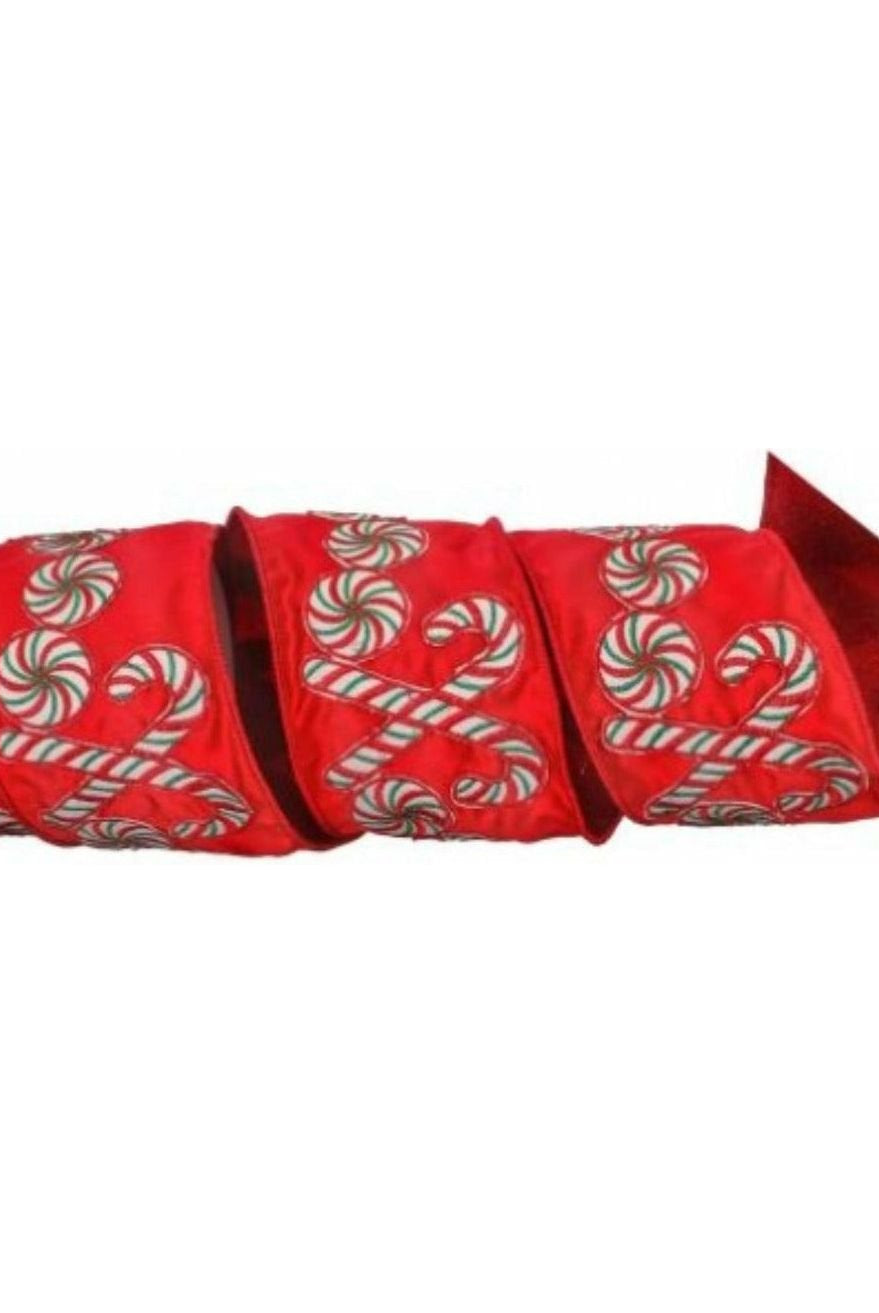 Shop For 4" Peppermint Candies Disc Ribbon (5 Yards) at Michelle's aDOORable Creations