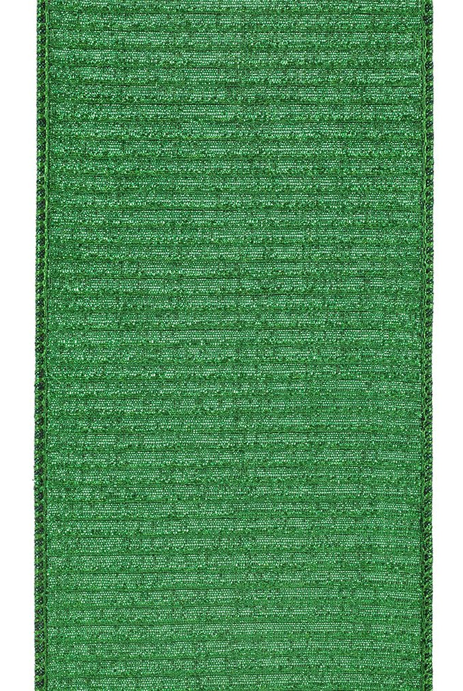 Shop For 4" Pleated Metallic Lux Ribbon: Emerald Green (10 Yards) at Michelle's aDOORable Creations
