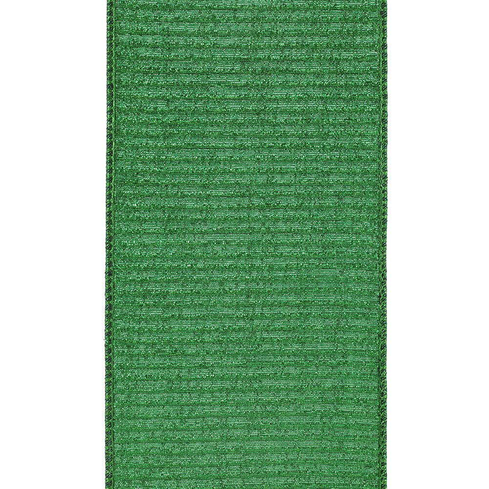 Shop For 4" Pleated Metallic Lux Ribbon: Emerald Green (10 Yards) at Michelle's aDOORable Creations